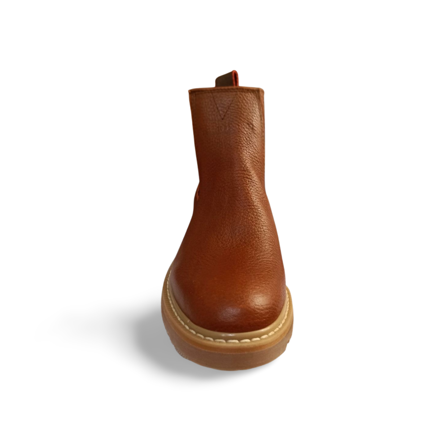 Botines de trabajo de color tabaco con suela ámbar de la marca Astilleros