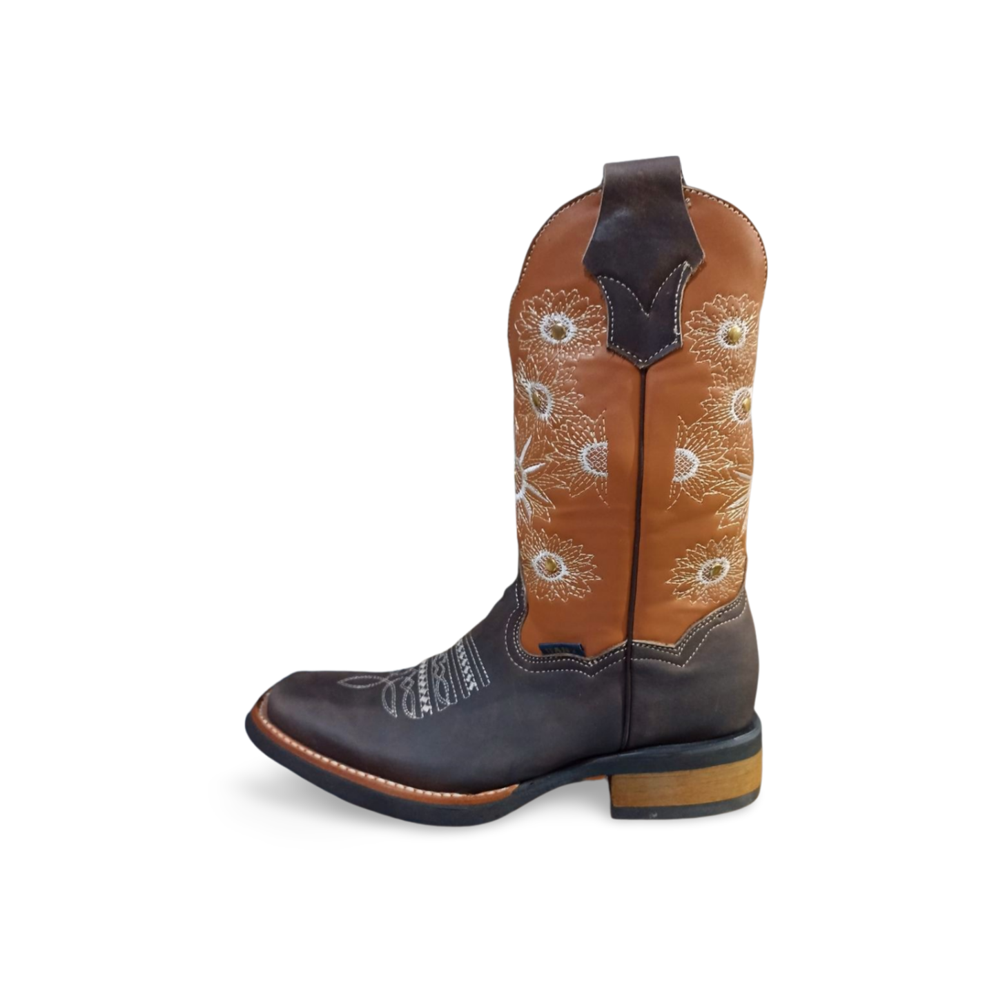 Botas vaqueras con flores para dama de la marca Hany Boots