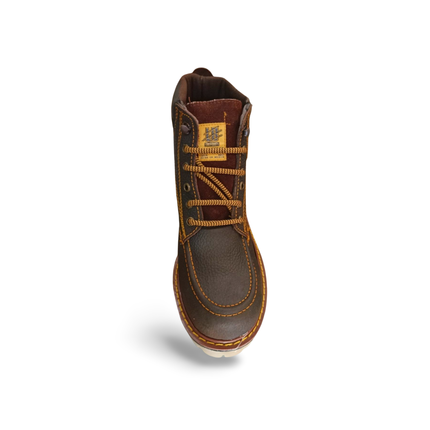Bota 108 con bordo color café floter de suela ámbar Lonely