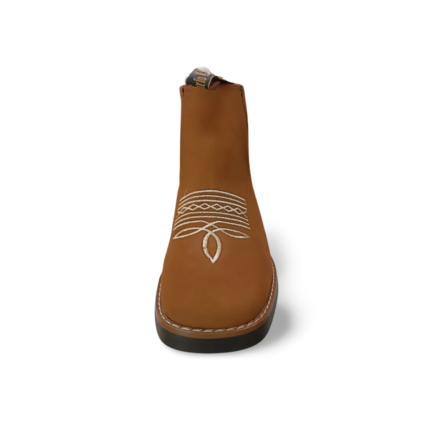 Botin rodeo estilo 8005.3 de piel bordado con suela en zigzag marca Bicentenario
