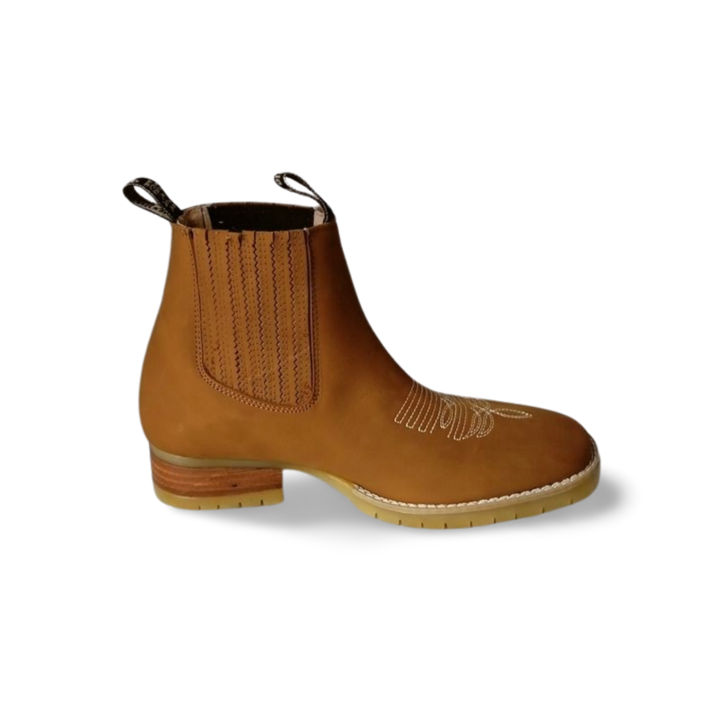 Botines vaqueros con bordado unisex con suela tractor marca Bicentenario