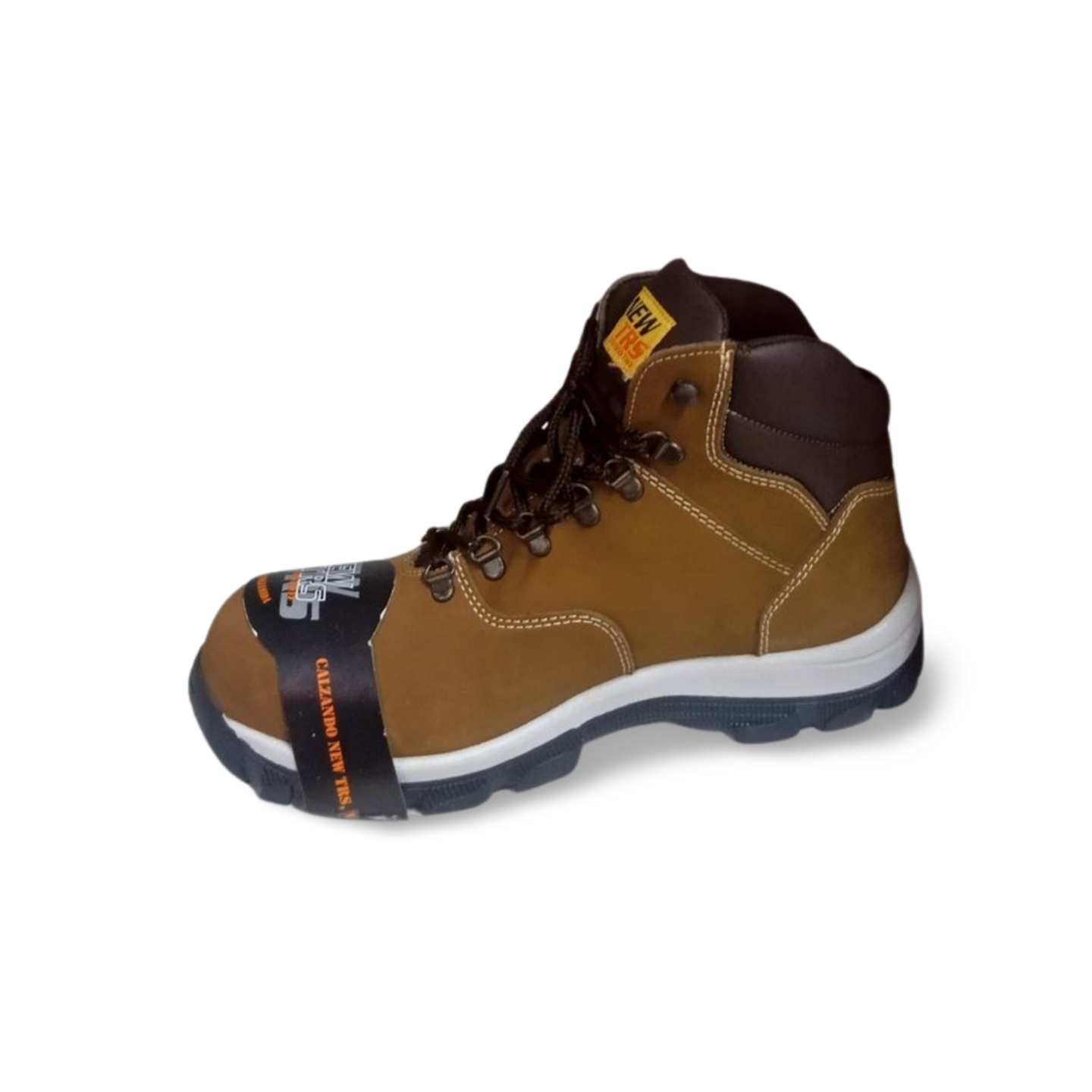 Botas de trabajo estilo 405 gamuza color camel con casco dielectrico New Trs
