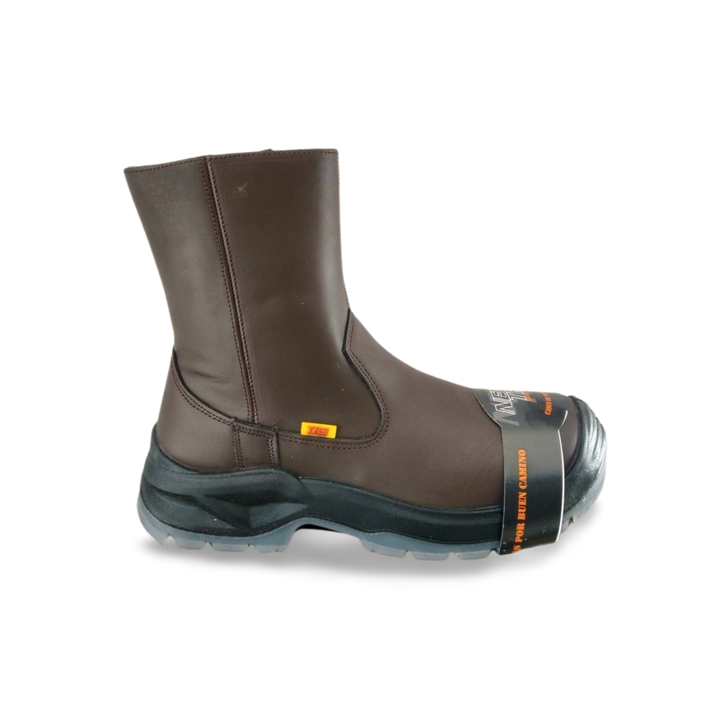 Botas roper con casco dieléctrico bomper negro con cierre lateral marca New trs