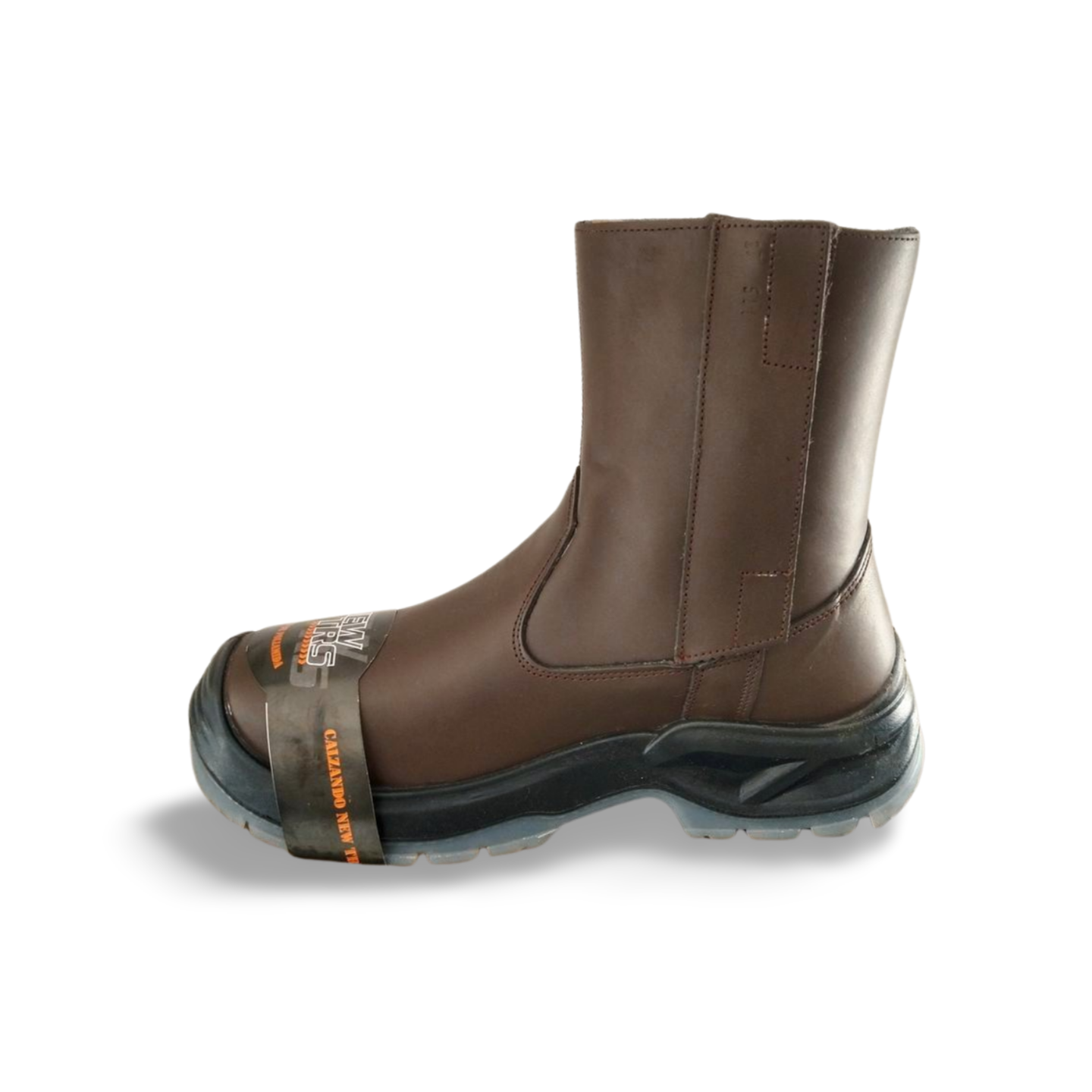 Botas roper con casco dieléctrico bomper negro con cierre lateral marca New trs