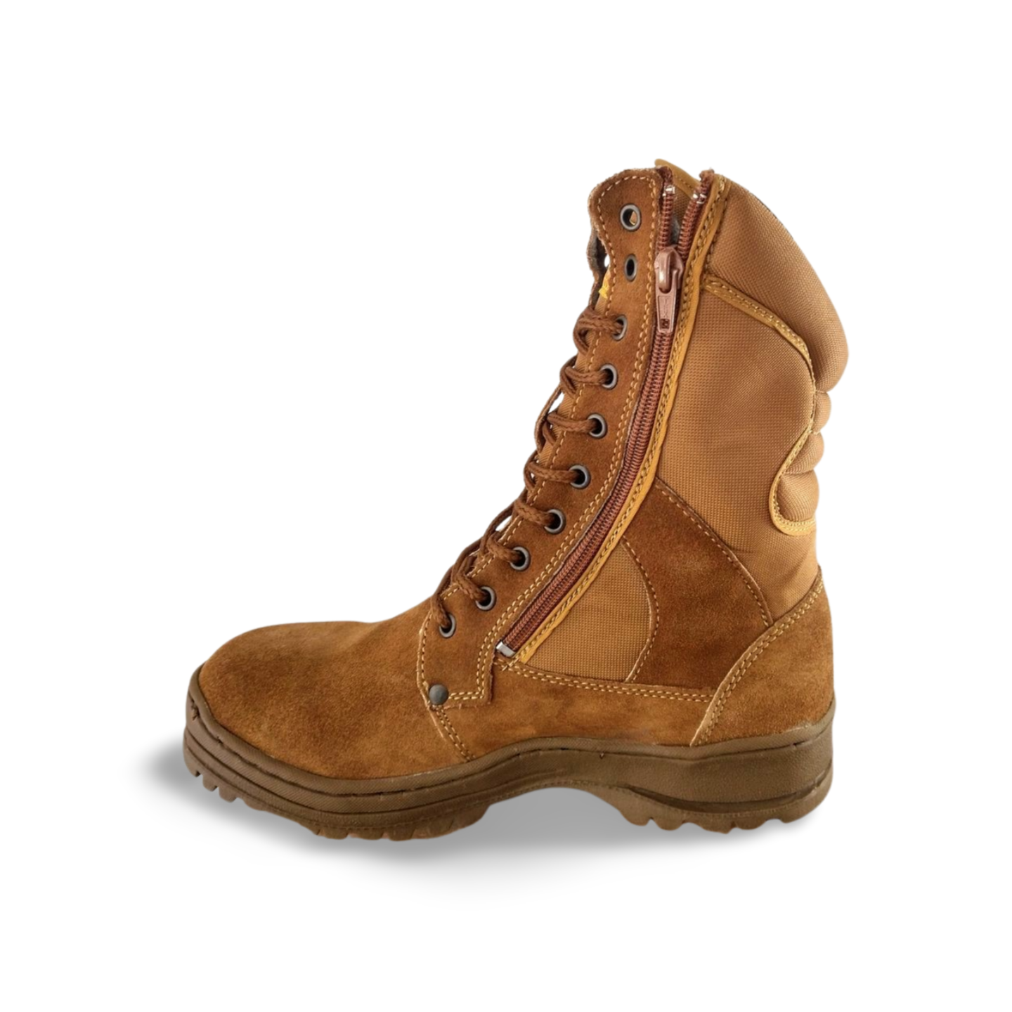 Botas tacticas estilo 600, con cierre lateral marca New Trs