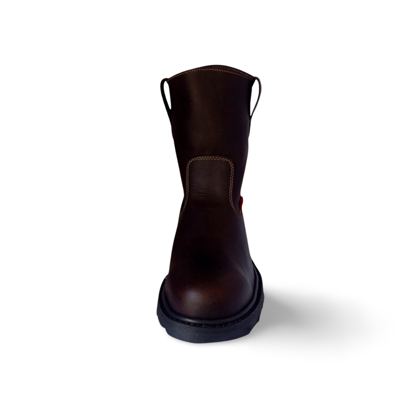 Botas roper estilo 406 con casco dieléctrico en piel color tabaco costura Welt