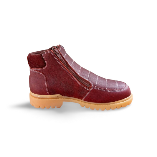 zapatos botas estilo 6090 doble cierre con suela ámbar