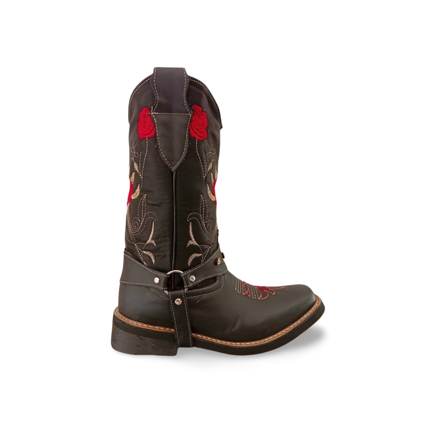Botas rodeo vaqueras para dama con diseño de flores marca Salvaje Boots