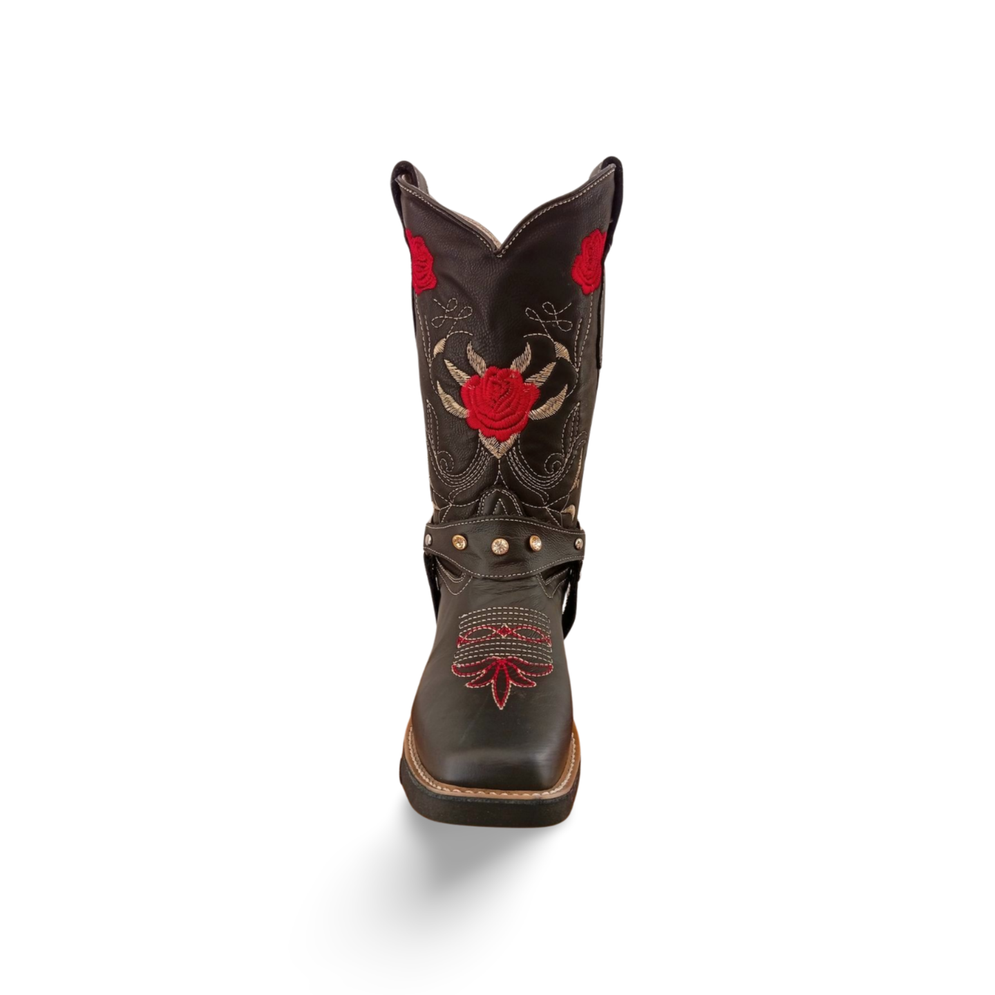 Botas rodeo vaqueras para dama con diseño de flores marca Salvaje Boots