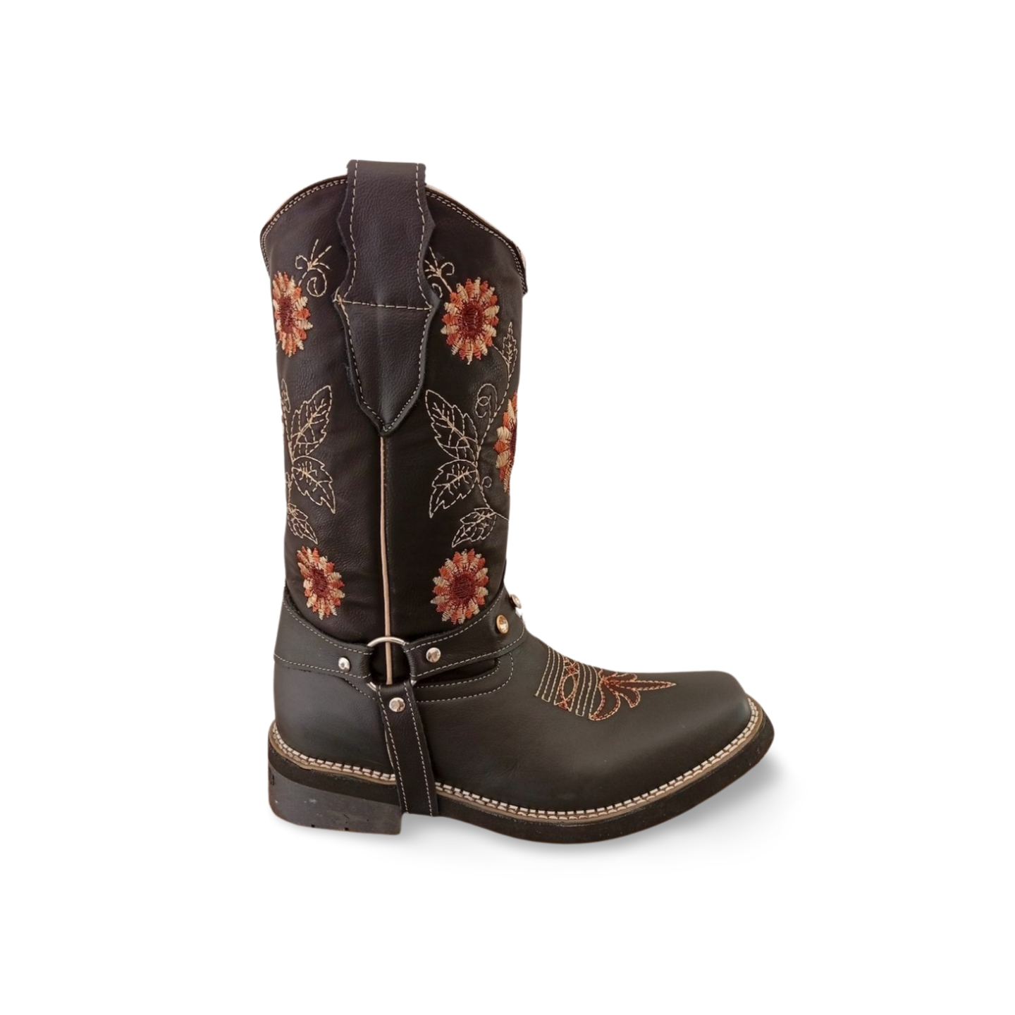 Botas rodeo vaqueras para dama con diseño de flores marca Salvaje Boots