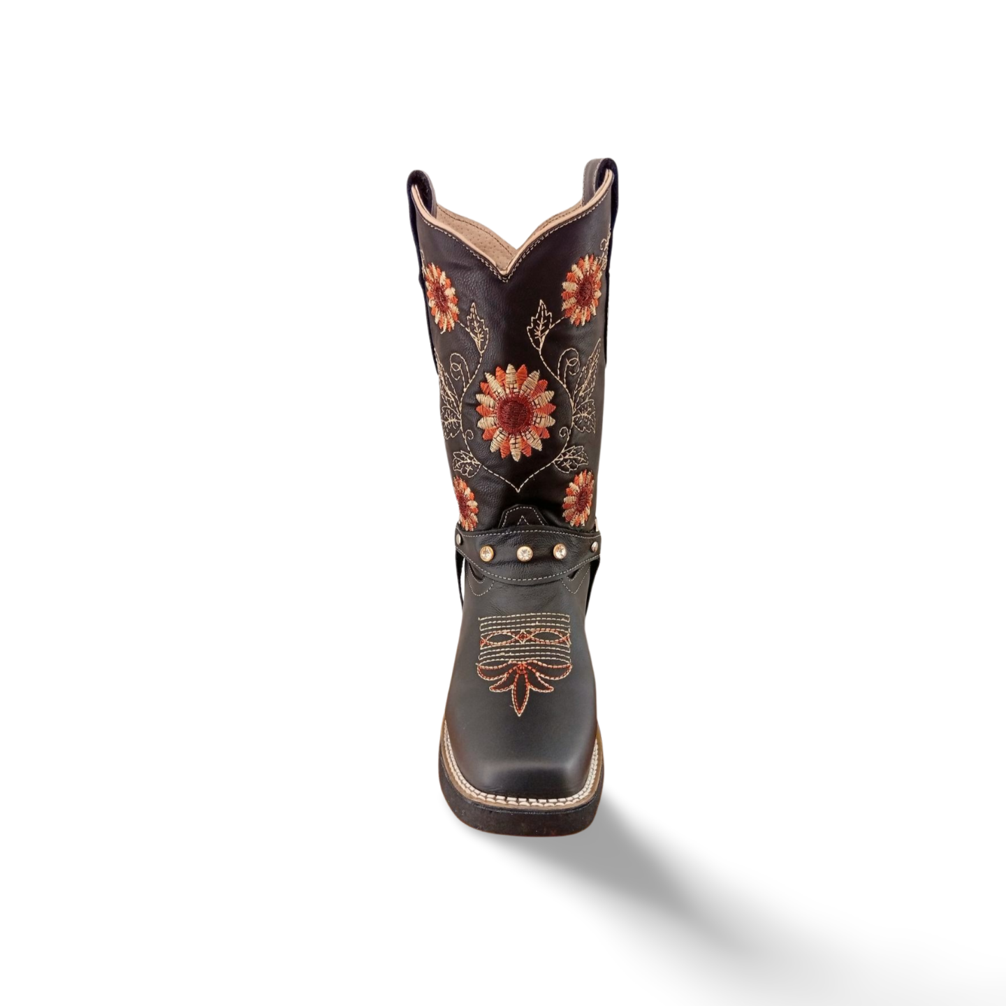 Botas rodeo vaqueras para dama con diseño de flores marca Salvaje Boots