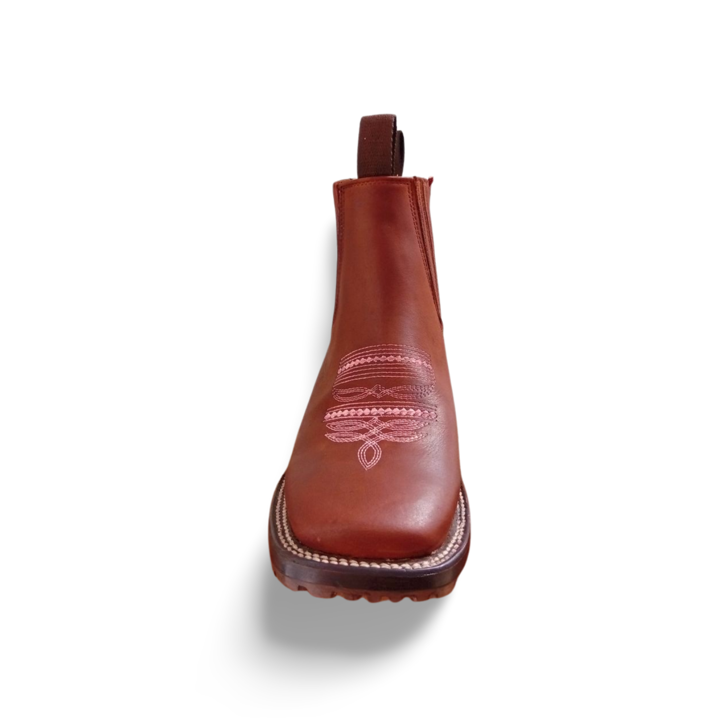 Botines vaqueros de dama con ringle rosa suela vaqueta de la marca JV