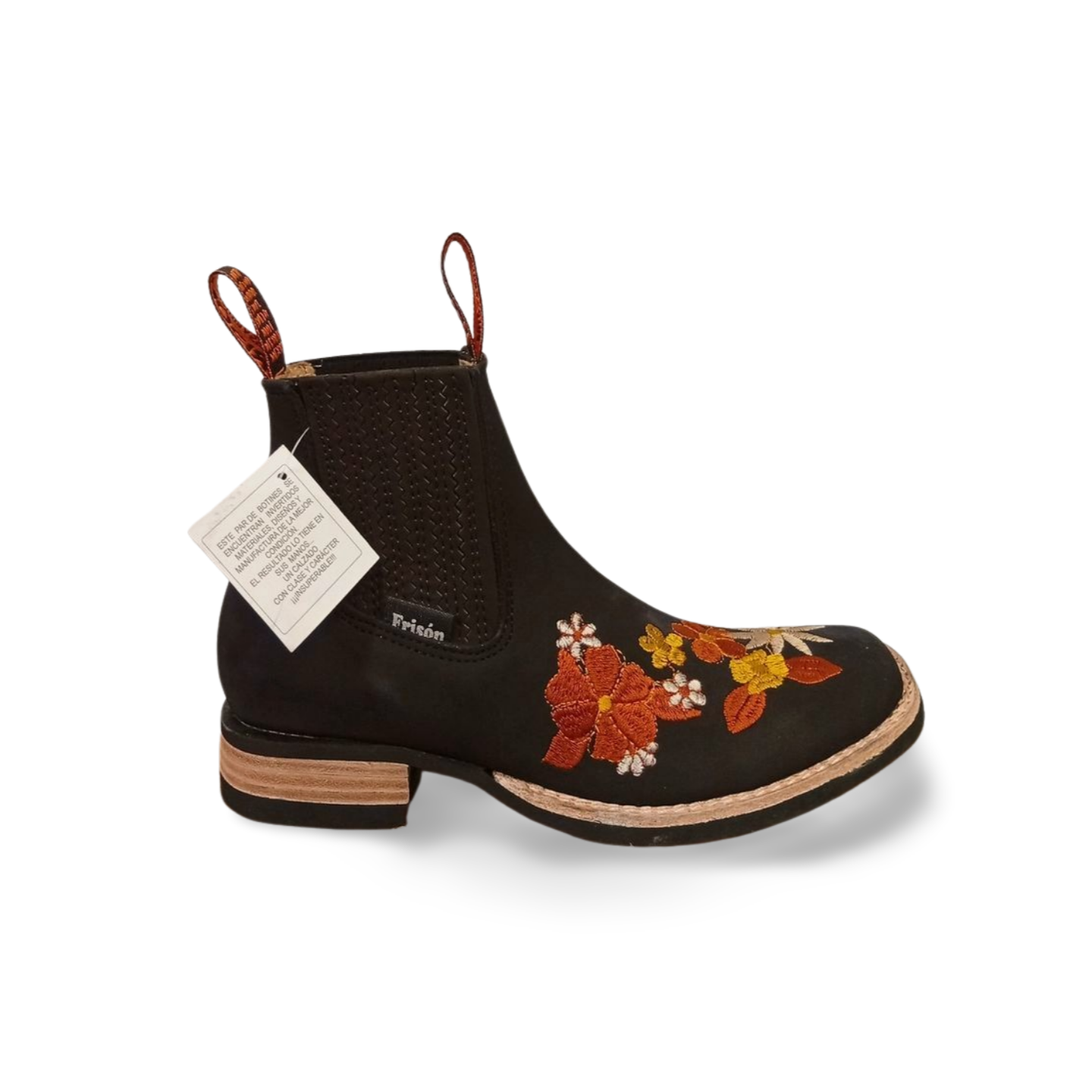 Botines vaqueros Floreados para dama modelo 1100 marca Frison