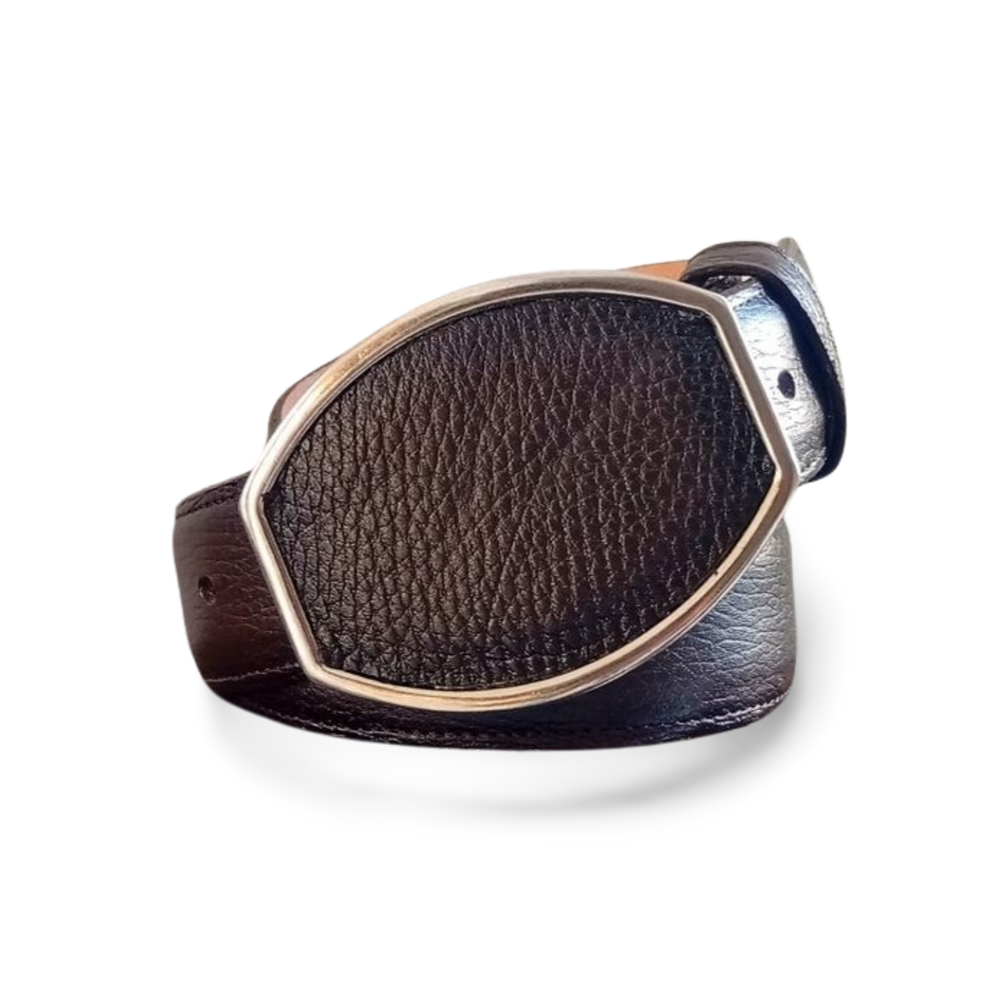 Cinturones de piel de venado con hebilla de metal