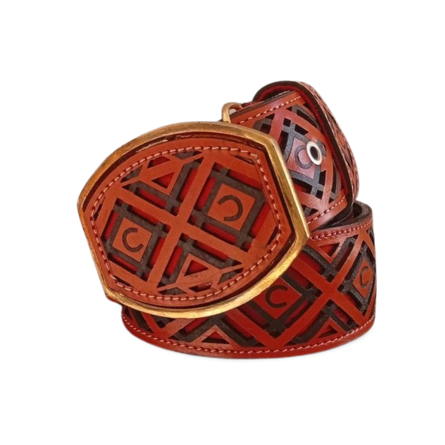 Cinturones de cuero con herradura