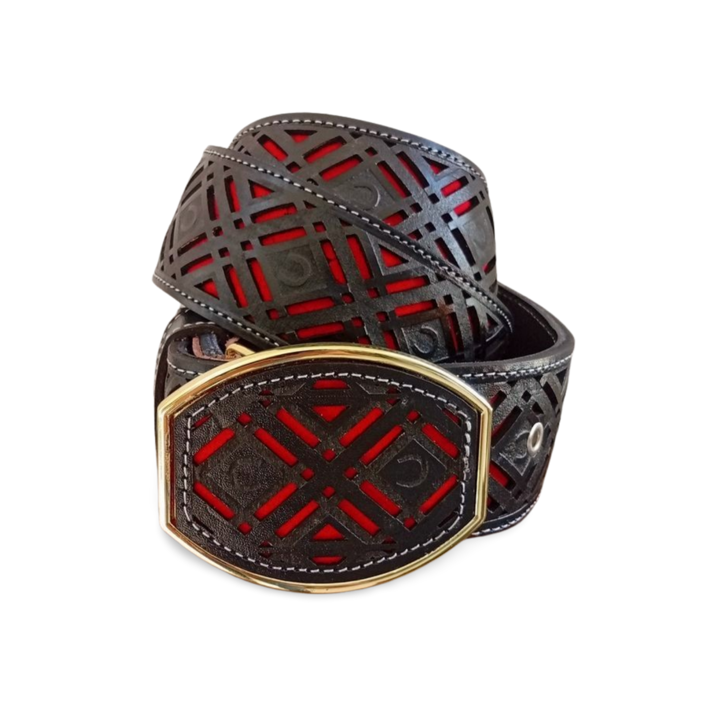 Cinturones de cuero con herradura