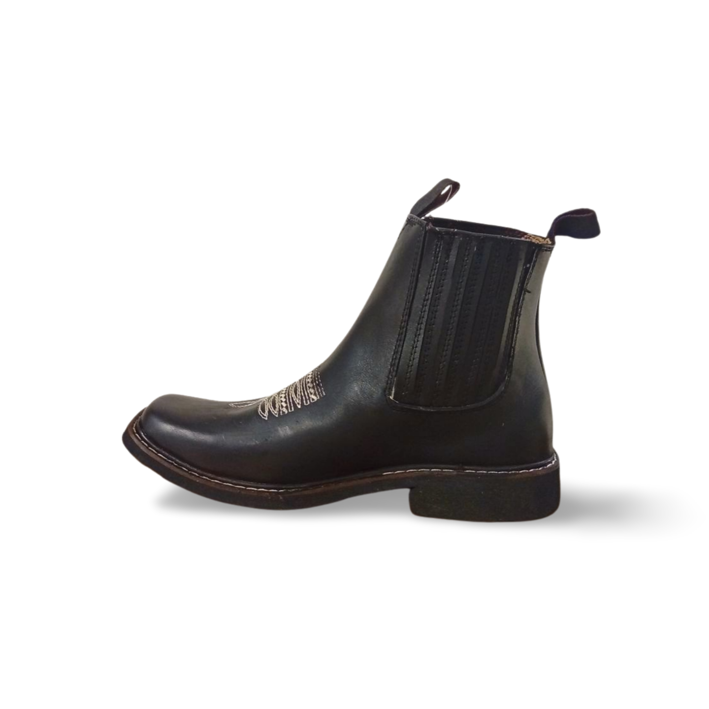 Botines vaqueros de piel con grabado marca Don Mariano