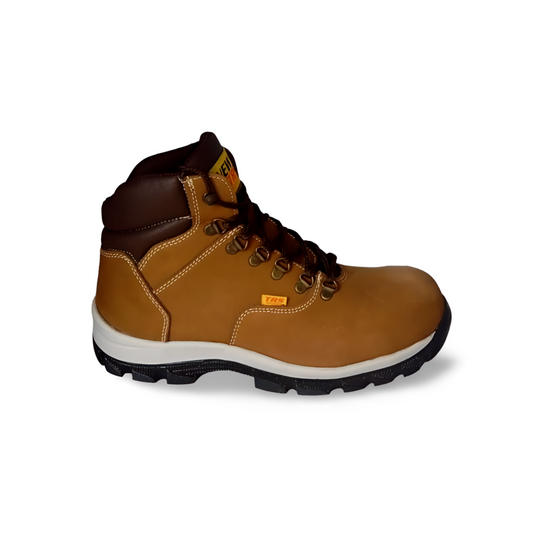 Botas de trabajo estilo 405 gamuza color camel con casco dielectrico New Trs