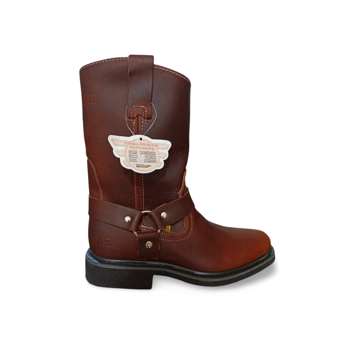 Bota de rodeo de color roble con argolla – VG BOOTS