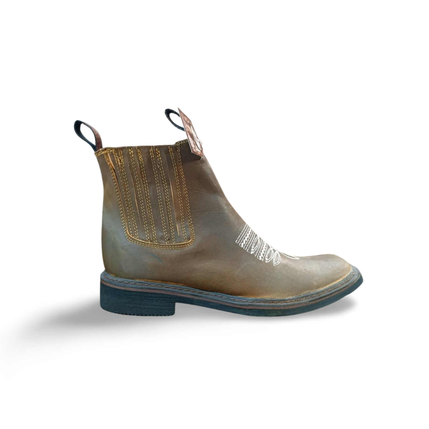 Botines vaqueros de piel con grabado marca Don Mariano