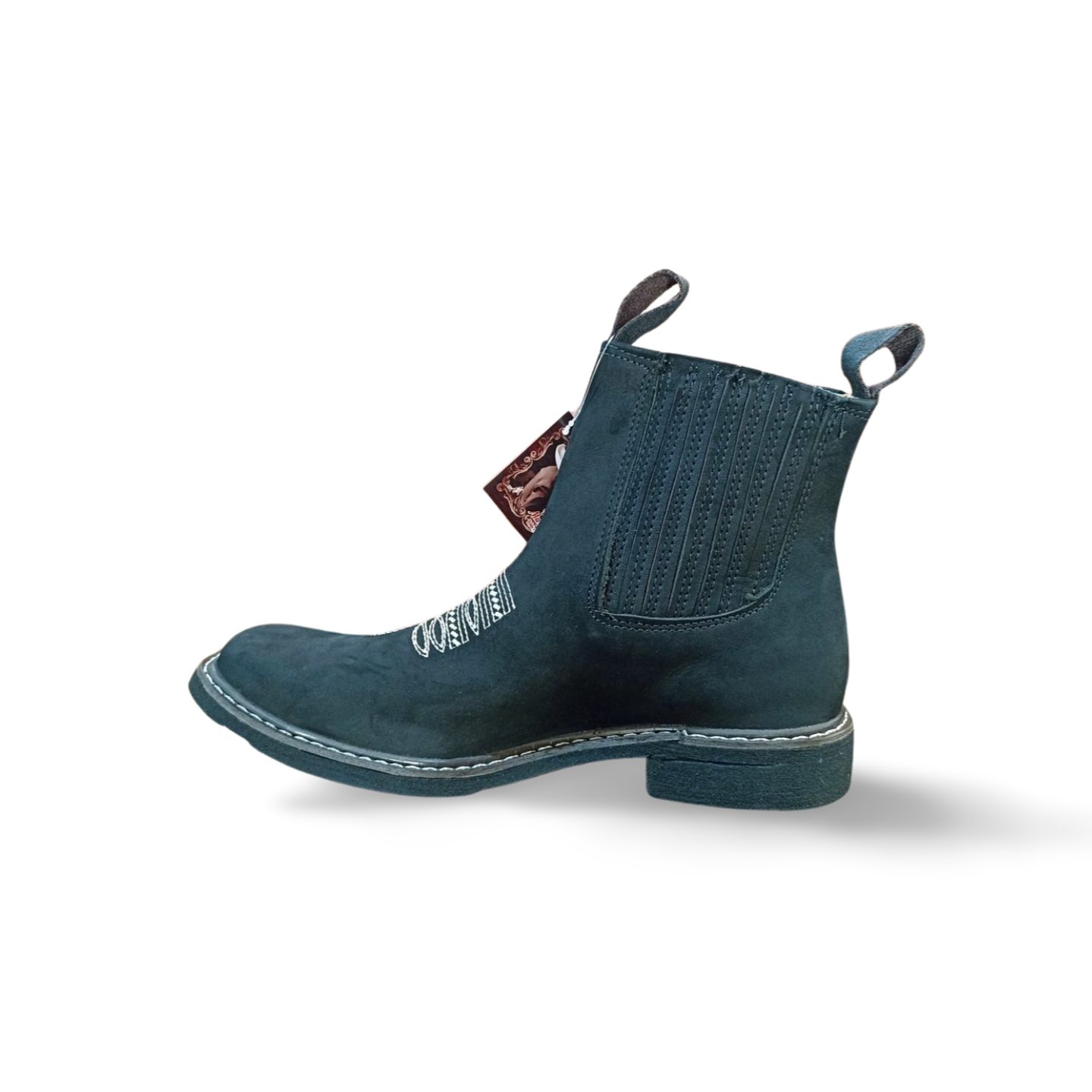 Botines vaqueros de piel con grabado marca Don Mariano