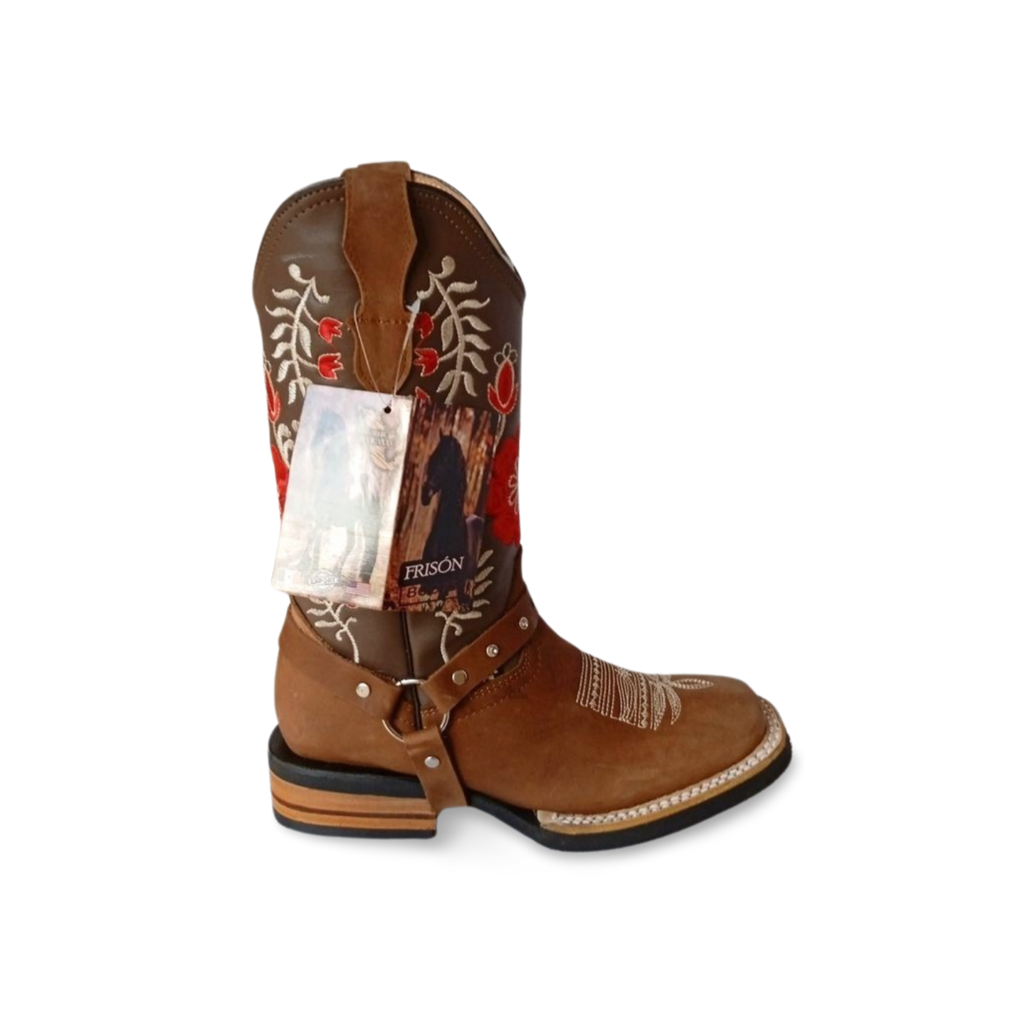 Botas vaqueras para dama crazy tabaco Frison