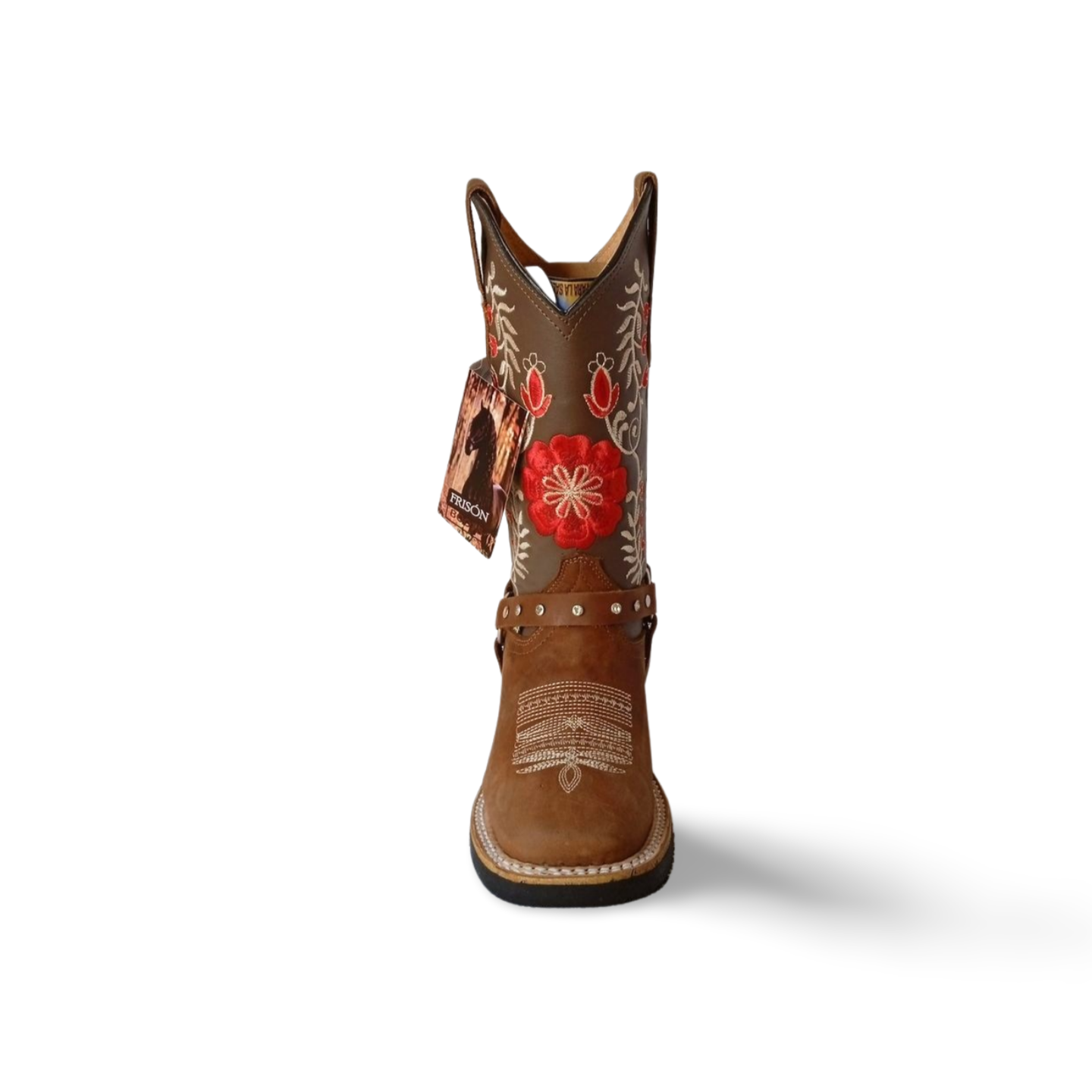 Botas vaqueras para dama crazy tabaco Frison