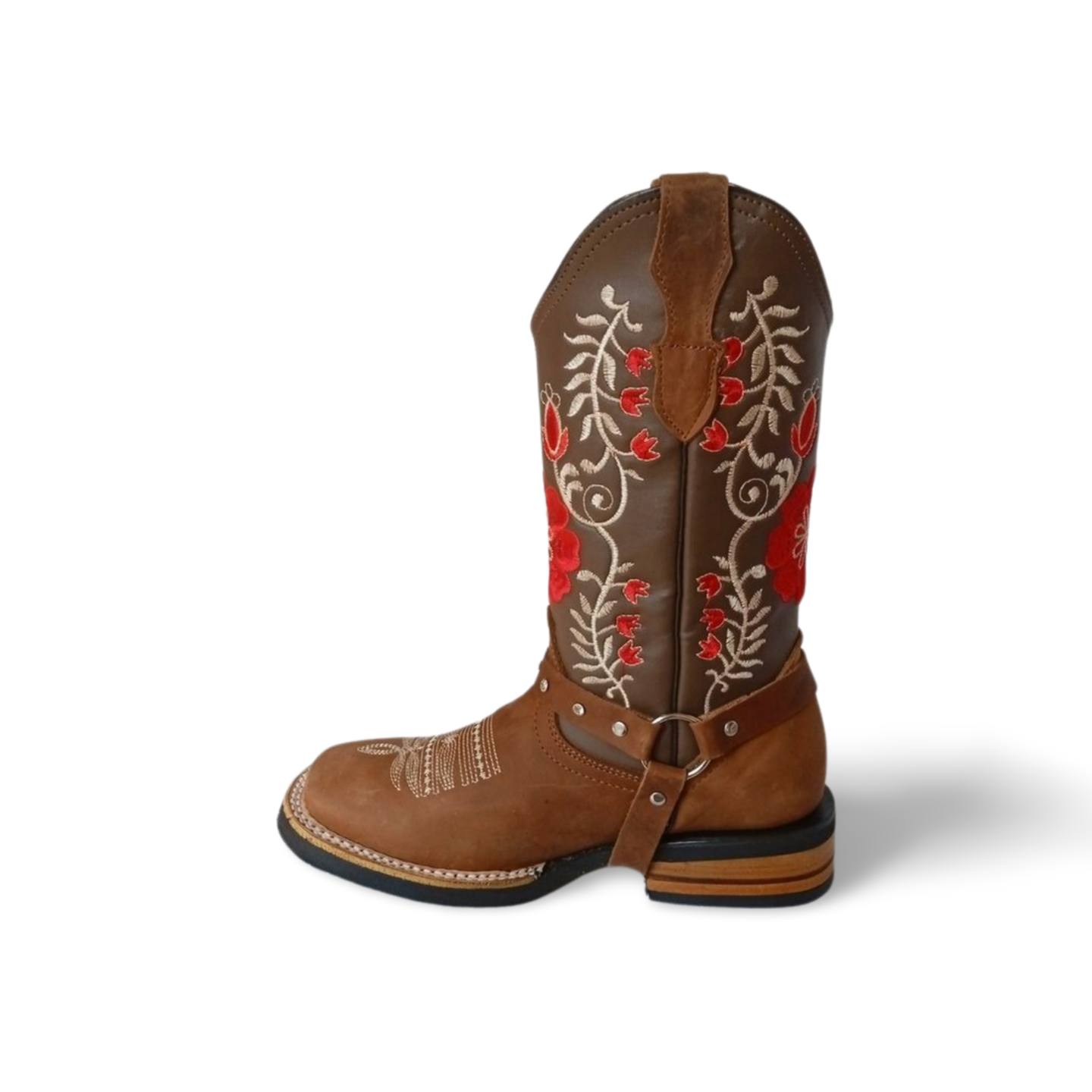 Botas vaqueras para dama crazy tabaco Frison