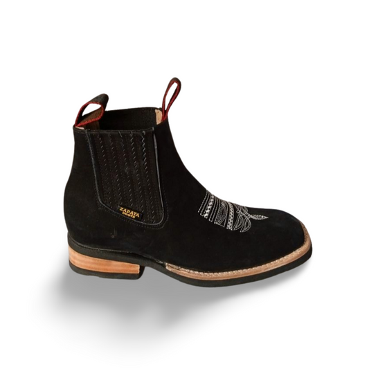 Botines vaqueros negros nobuck marca Zapata Cowboy