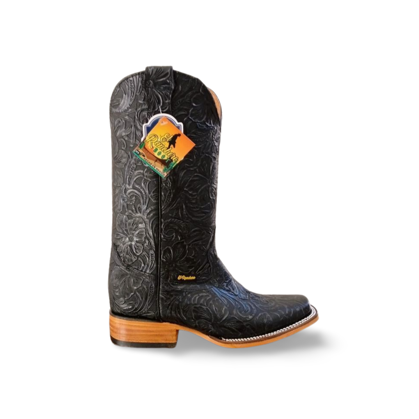 Botas rodeo para dama negro cincelado El ranchero – VG BOOTS