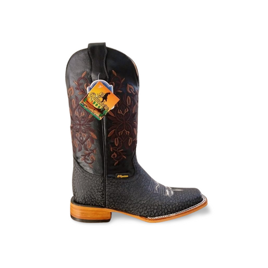 Botas estilo rodeo para dama grabado cuello de Toro marca El ranchero