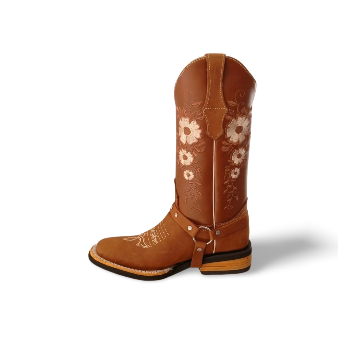 Botas estilo rodeo bulldog para dama con flores marca Albini