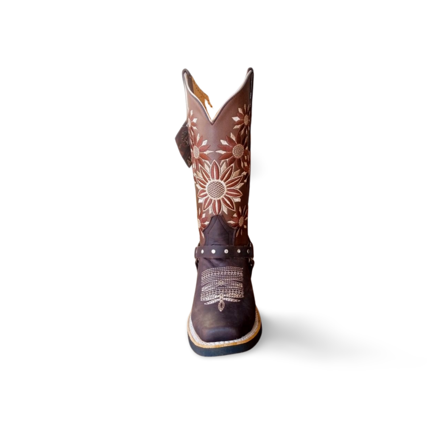 Botas estilo rodeo bulldog para dama con flores marca Albini