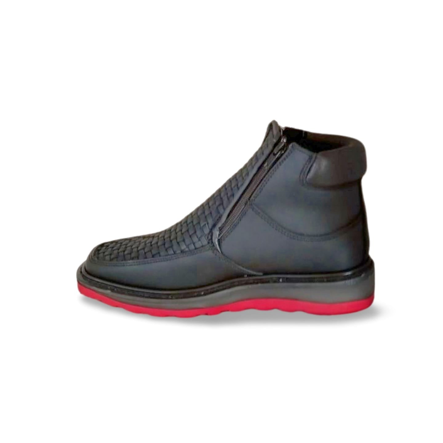 Botines doble cierre macho estilo 6062 petatillo suela roja  premium WELT marca HIDDLESTON