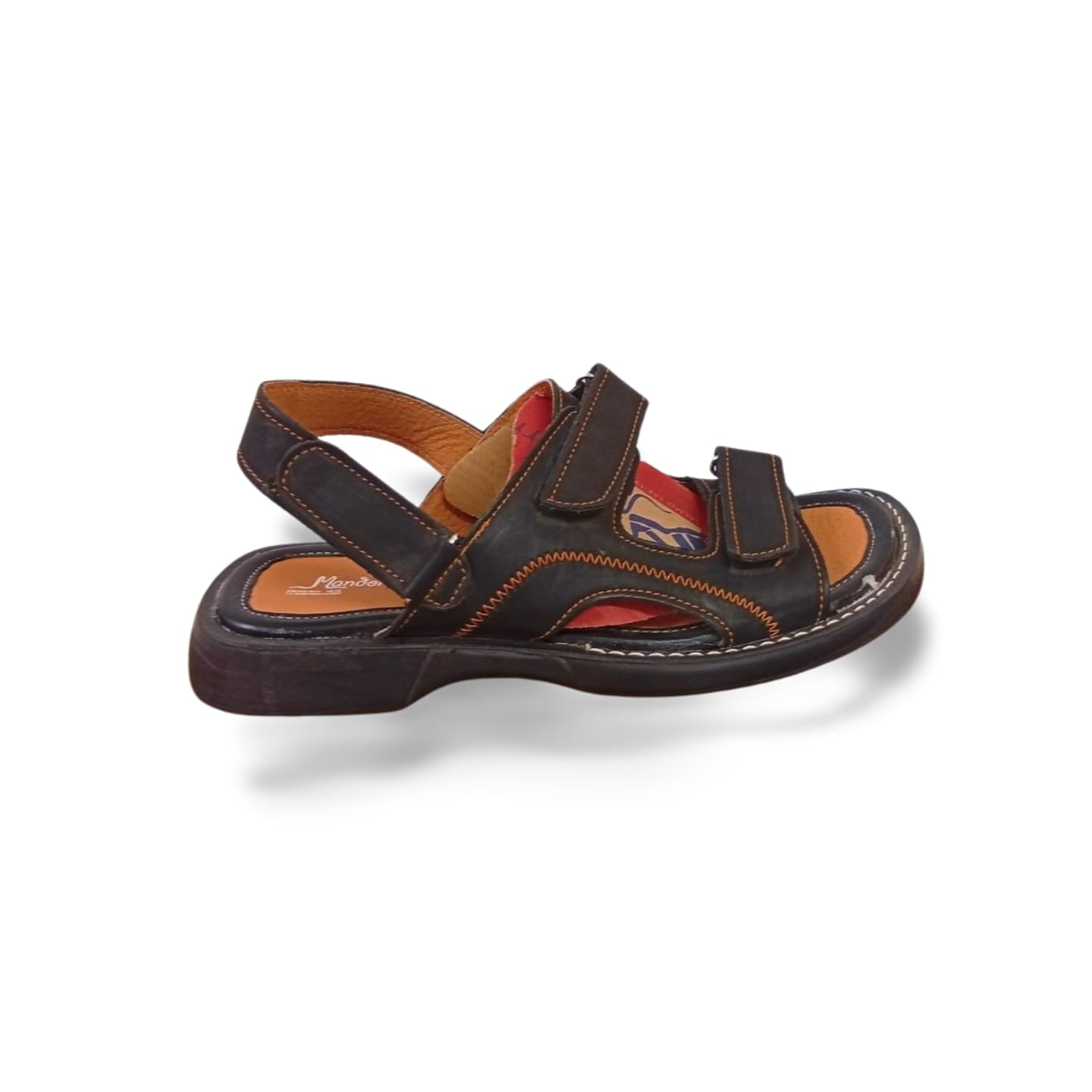 Huaraches para caballero con forro de cuero porcino marca Mandorriquis.