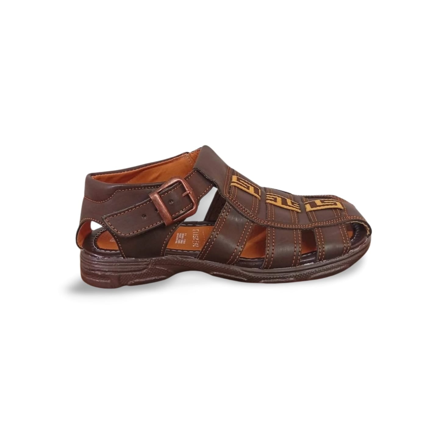 Huaraches para caballero con forro de cuero porcino marca Mandorriquis.