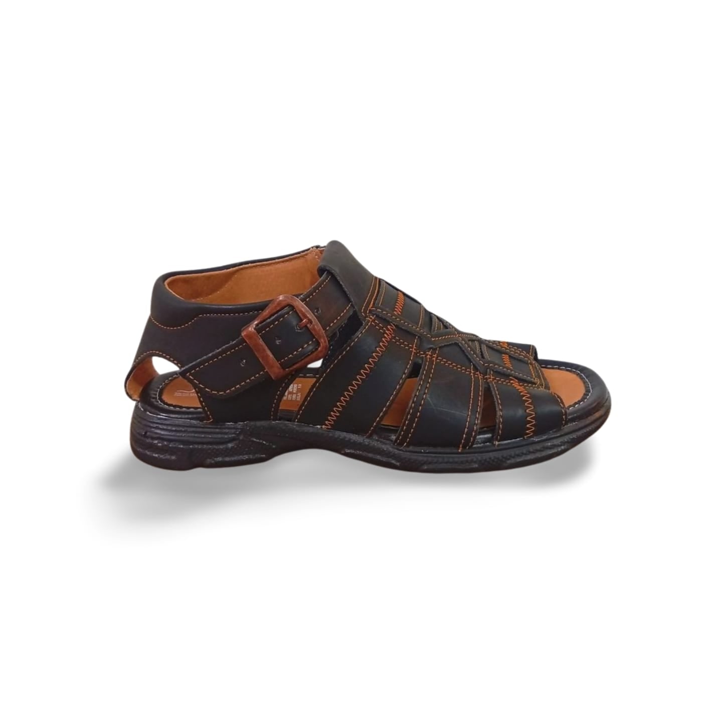 Huaraches para caballero con forro de cuero porcino marca Mandorriquis.
