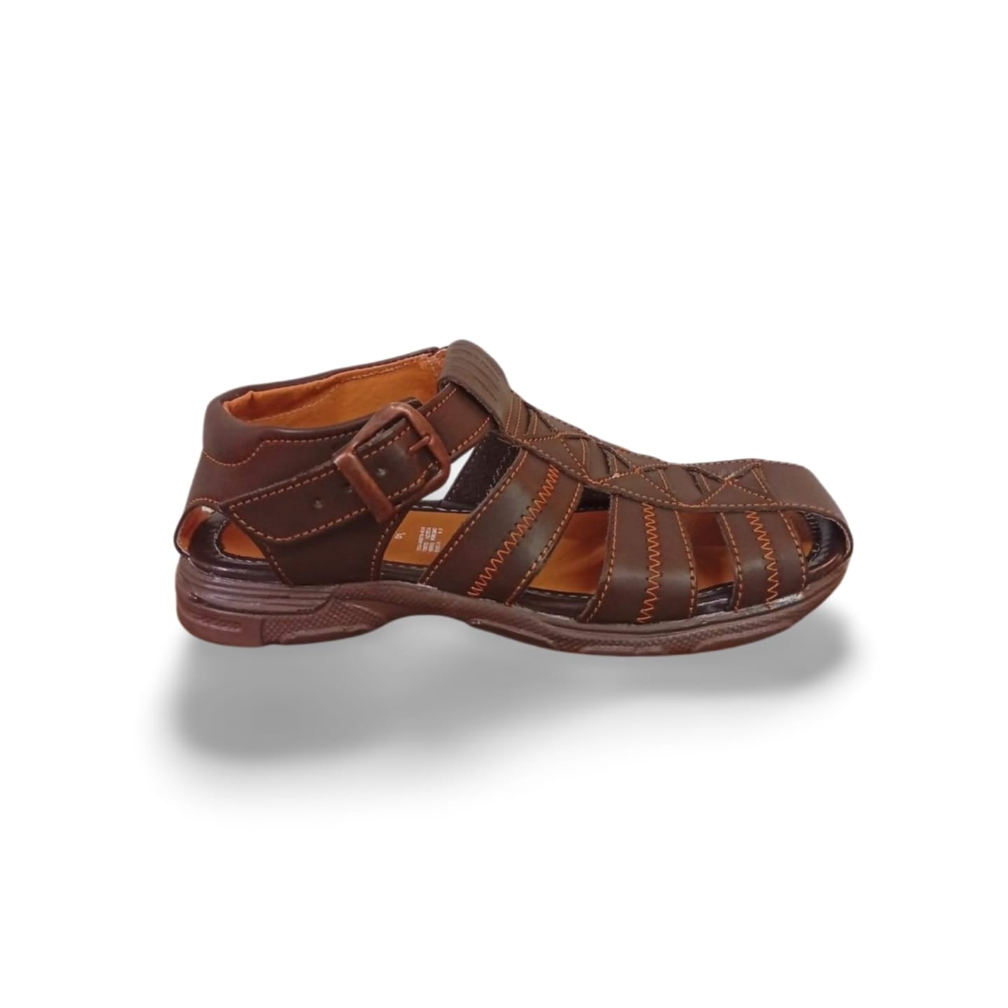 Huaraches para caballero con forro de cuero porcino marca Mandorriquis.