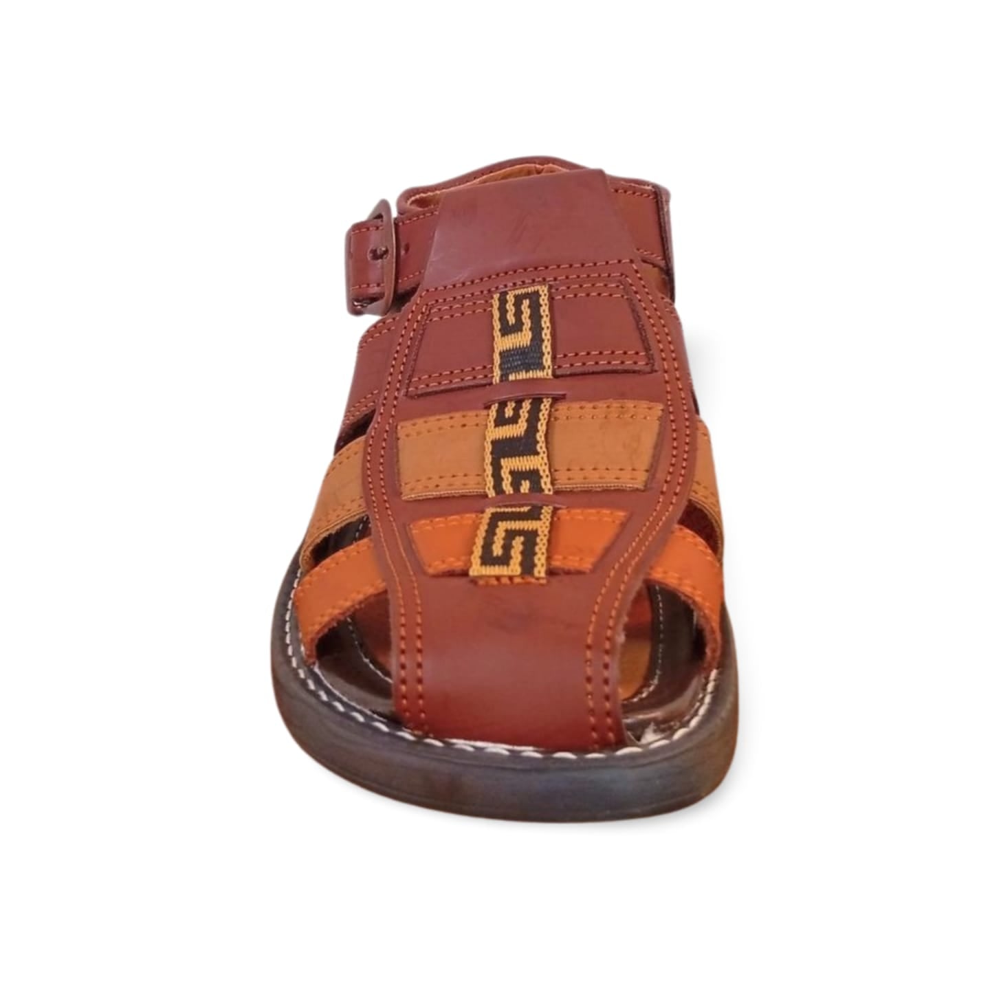 Huaraches para caballero con forro de cuero porcino marca Mandorriquis.