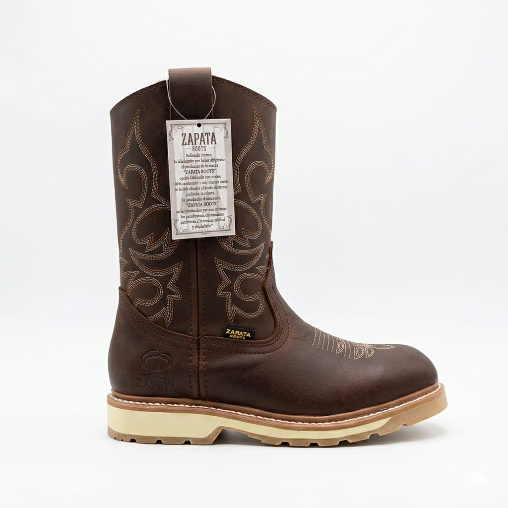 Botas vaqueras con casco de acero marca Zapata Boots