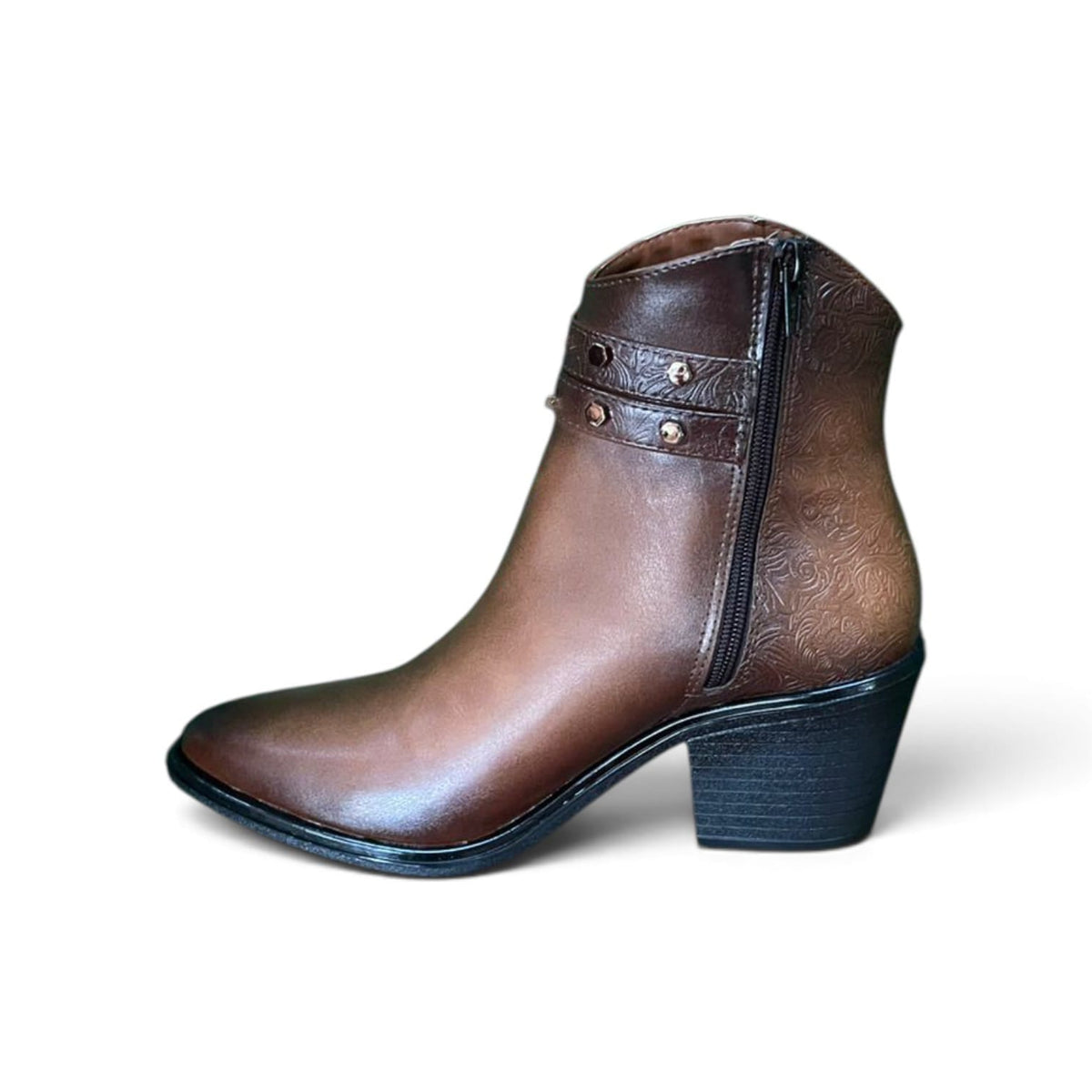 Botines de Tacón para dama Estilo 1714 Marca Cristina Calderón