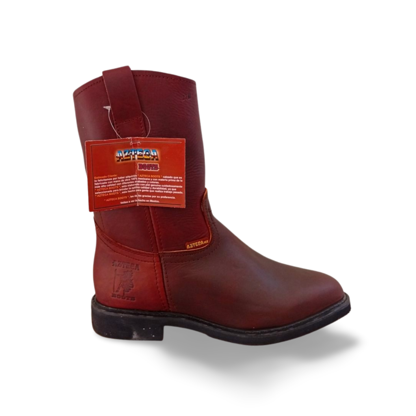 Botas para trabajo estilo roper de piel resistentes para Hombre marca Azteca